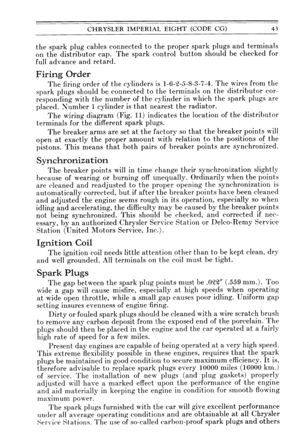 1931 Chrysler Imperial Owners Manual Page 60